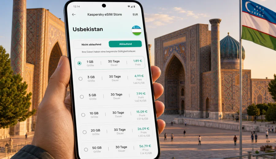 eSIM Usbekistan: Internet auf Reisen