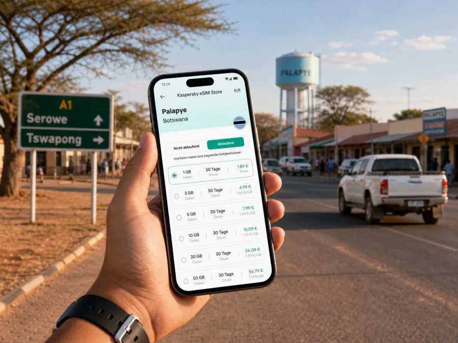 Palapye eSIM: Internet für Botswana-Reisen