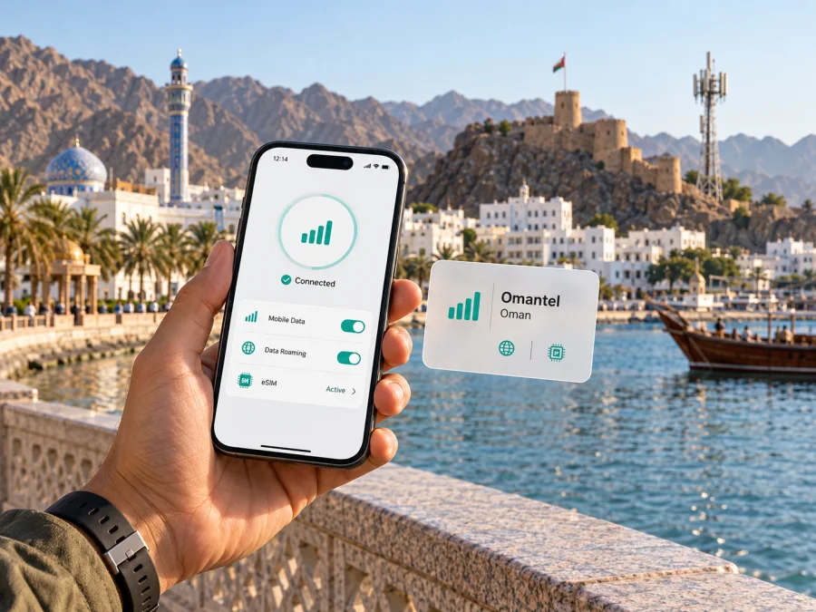 Omantel eSIM im Oman: Verbindung für Ihre Reise planen