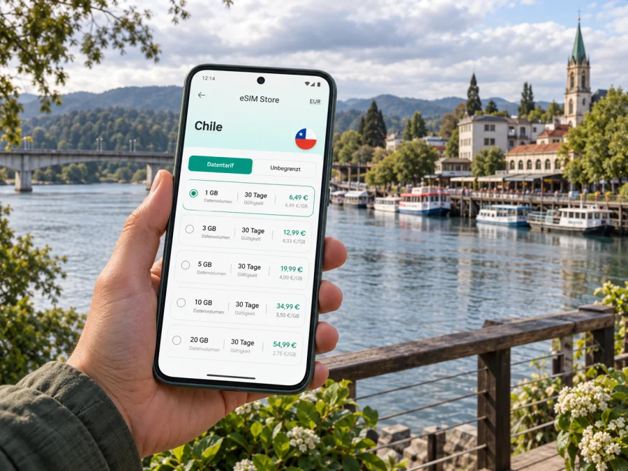 Valdivia eSIM: Mobiles Internet für Ihre Reise