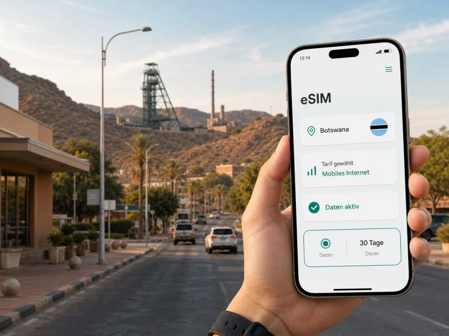 Selebi-Phikwe eSIM: Internet für Botswana-Reisen