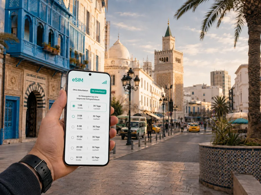 eSIM für Tunis: mobiles Internet auf Reisen