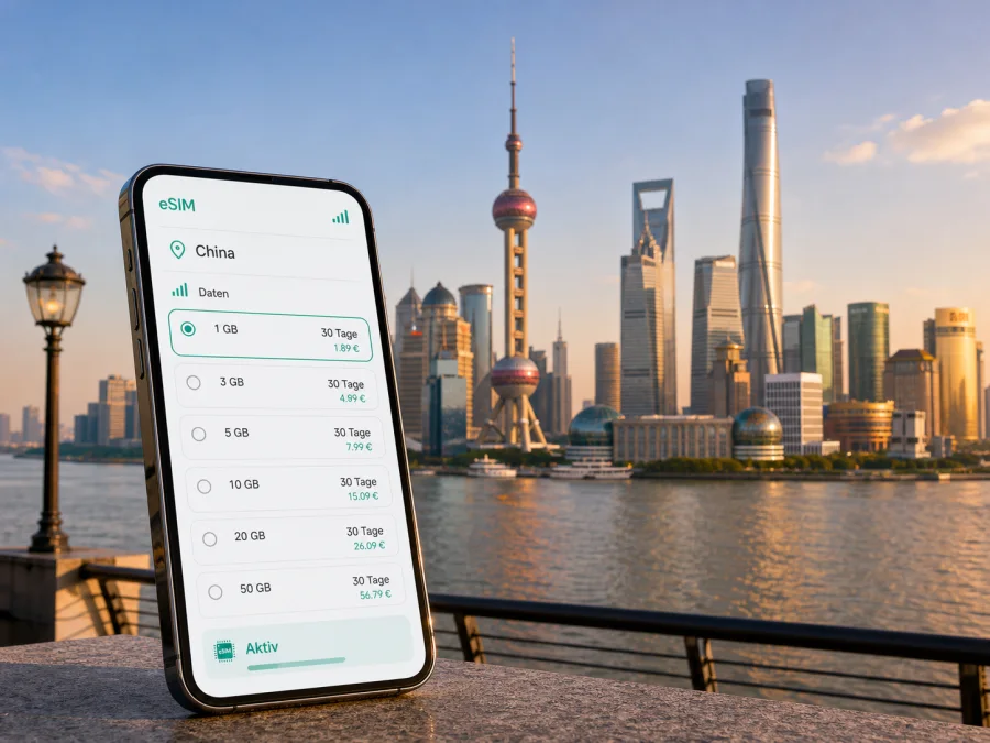 eSIM Shanghai: mobiles Internet für Ihre Reise