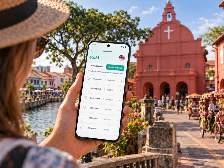 Melaka: eSIM für mobiles Internet auf Reisen