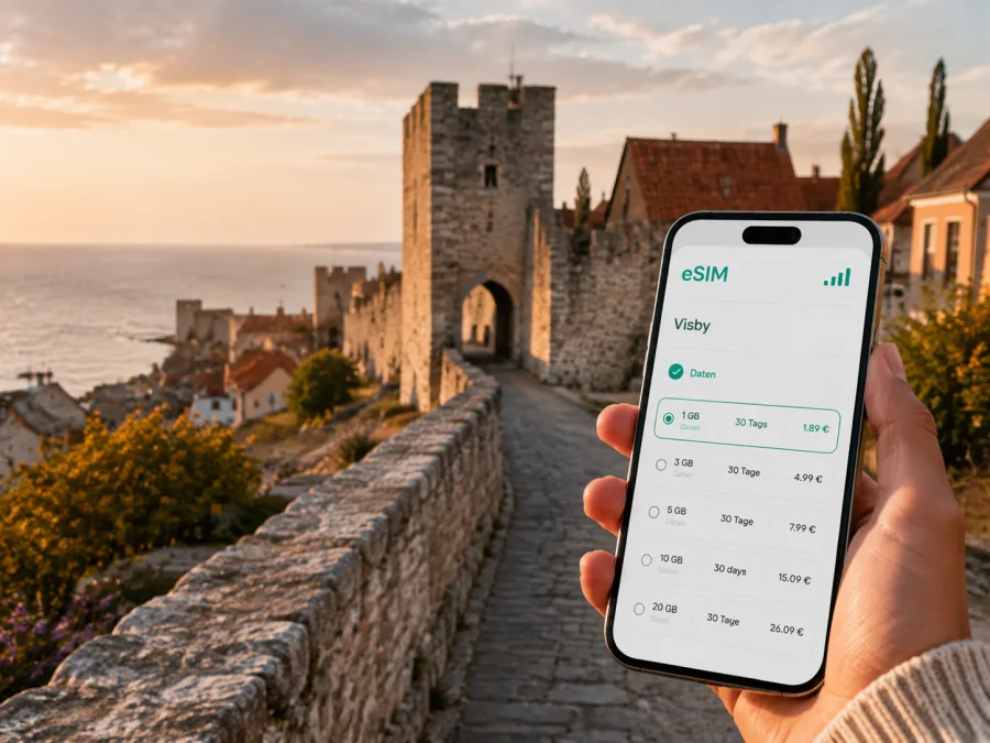 eSIM für Visby: Mobiles Internet in Schweden