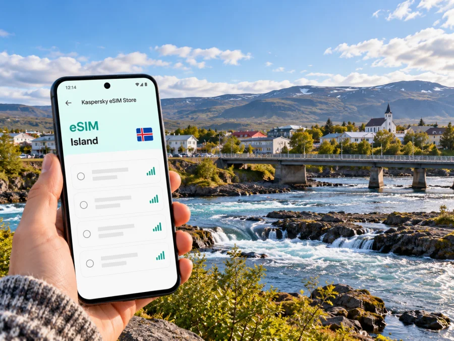 Selfoss eSIM: mobiles Internet in Südisland