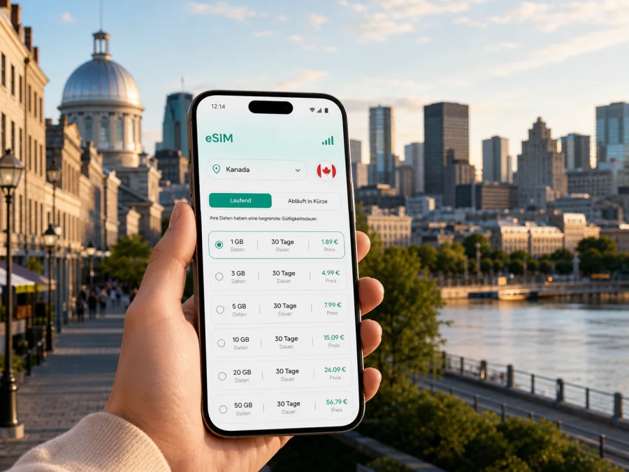 eSIM Montreal: mobiles Internet für die Reise