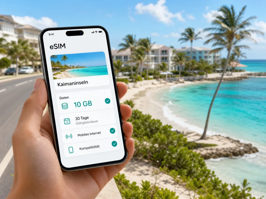 West Bay eSIM: mobiles Internet auf den Kaimaninseln