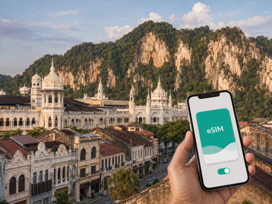 eSIM für Ipoh: Mobiles Internet in Malaysia