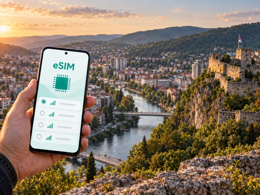 Uzice eSIM: Mobiles Internet für Ihre Reise