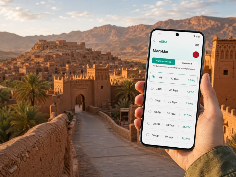 Ouarzazate eSIM: Internet für Marokko-Reisen