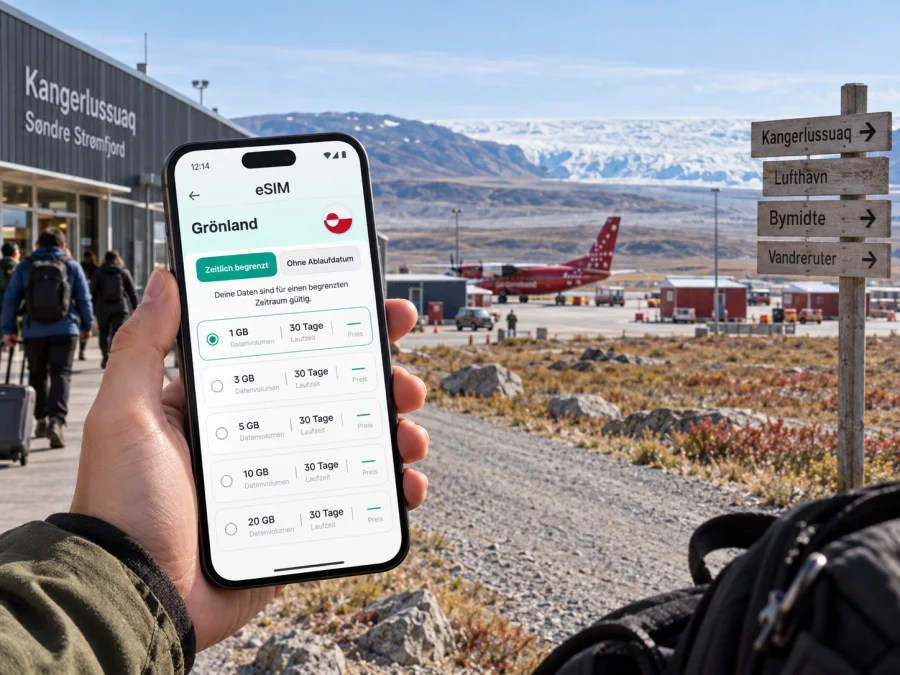 Kangerlussuaq: eSIM für mobile Daten und Internet