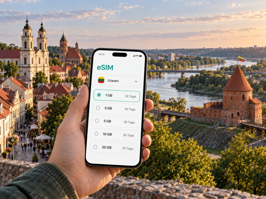 Kaunas eSIM: mobiles Internet für die Städtereise