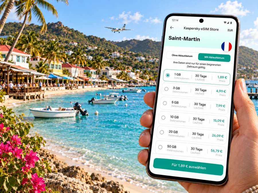 eSIM in Grand Case: Mobiles Internet auf Saint-Martin