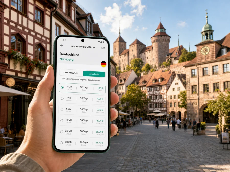 eSIM Nürnberg: mobiles Internet in der Stadt