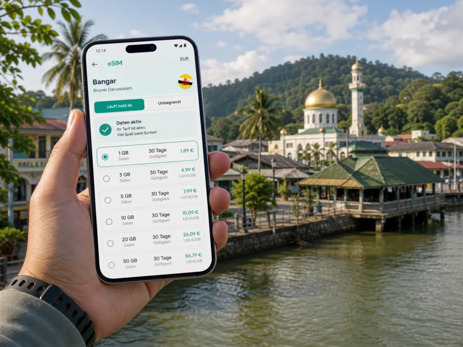 eSIM Bangar: Internet für Ihre Brunei-Reise