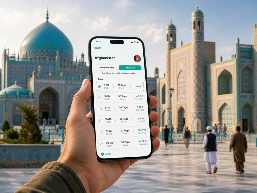 Mazar-i-Sharif eSIM: Internet für die Reise