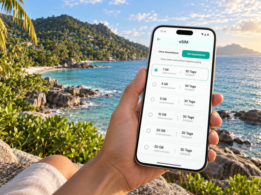 eSIM für Bel Ombre: mobiles Internet auf Mahé