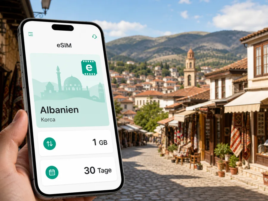 Korca eSIM: mobiles Internet für die Reise