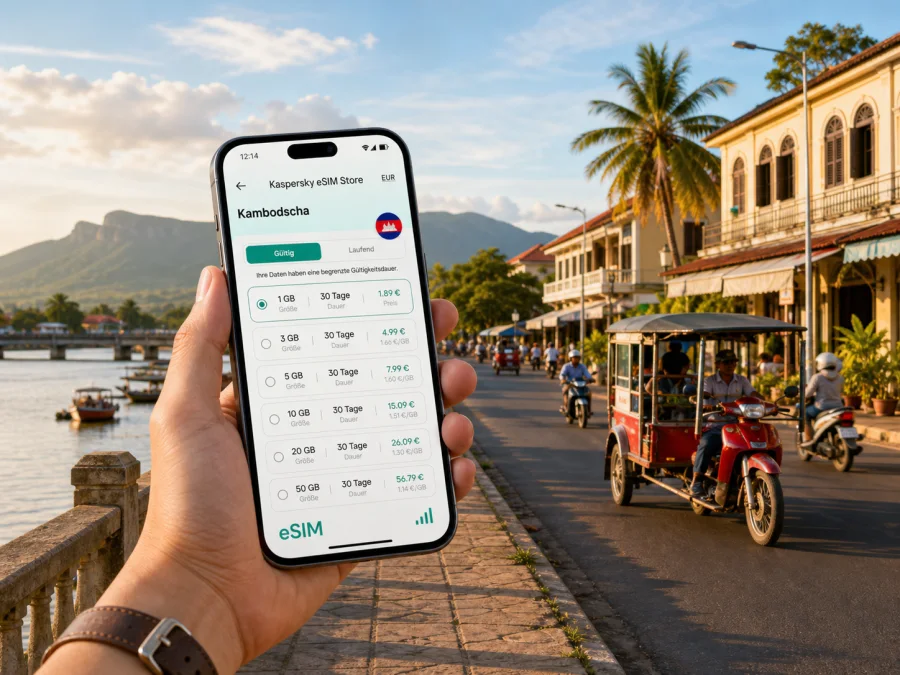 eSIM Kampot: mobiles Internet für die Reise