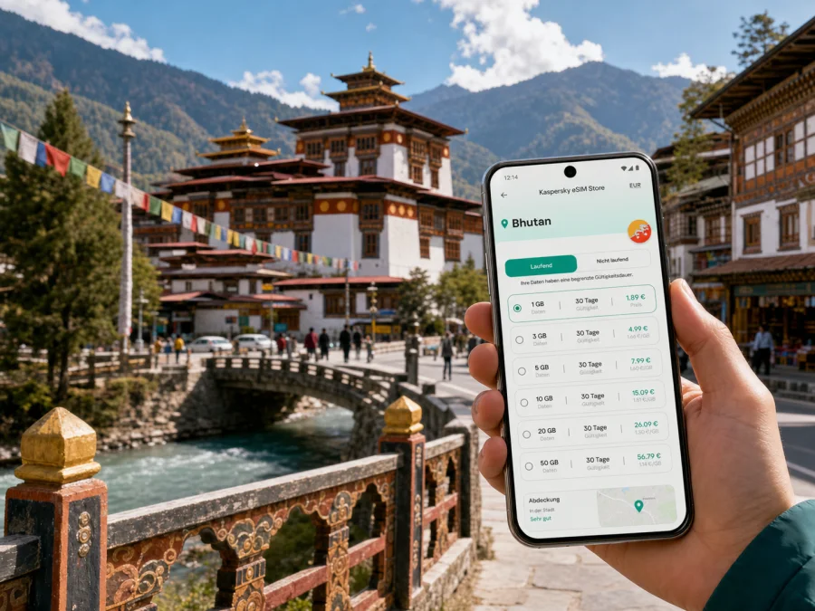 Thimphu eSIM: mobiles Internet in Bhutan