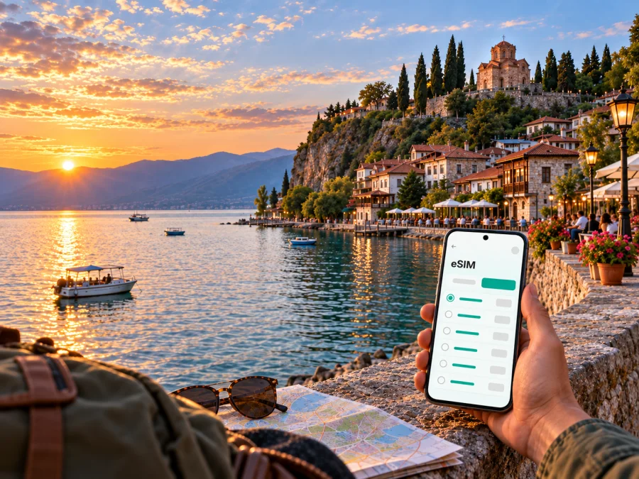 Ohrid eSIM: Mobiles Internet in Nordmazedonien