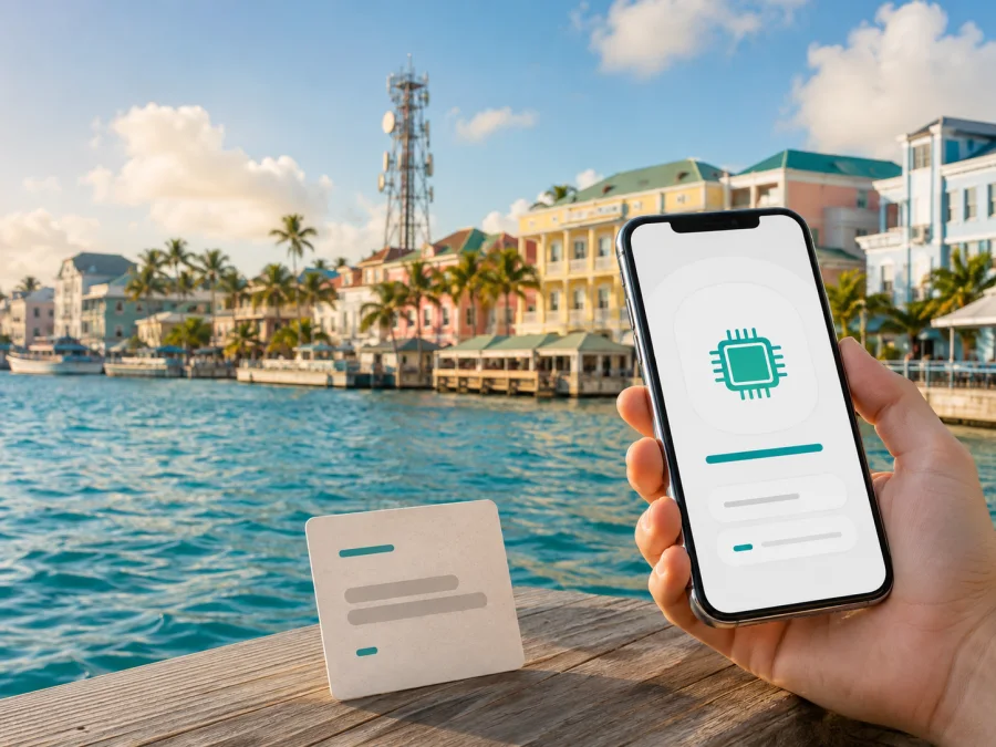 BTC eSIM in den Bahamas: Aktivierung und Check