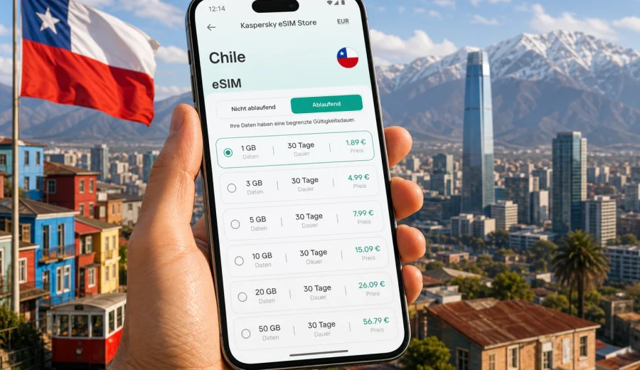 eSIM Chile: mobiles Internet auf Reisen