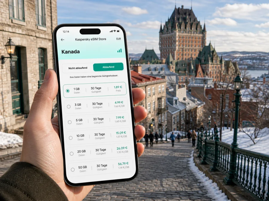 Quebec City eSIM: Internet für die Reise