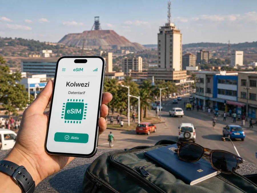 Kolwezi eSIM: Internet für Ihre Reise