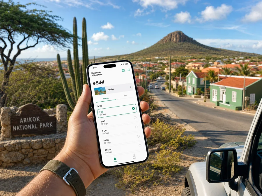 Santa Cruz eSIM: Internet für Aruba-Reisen