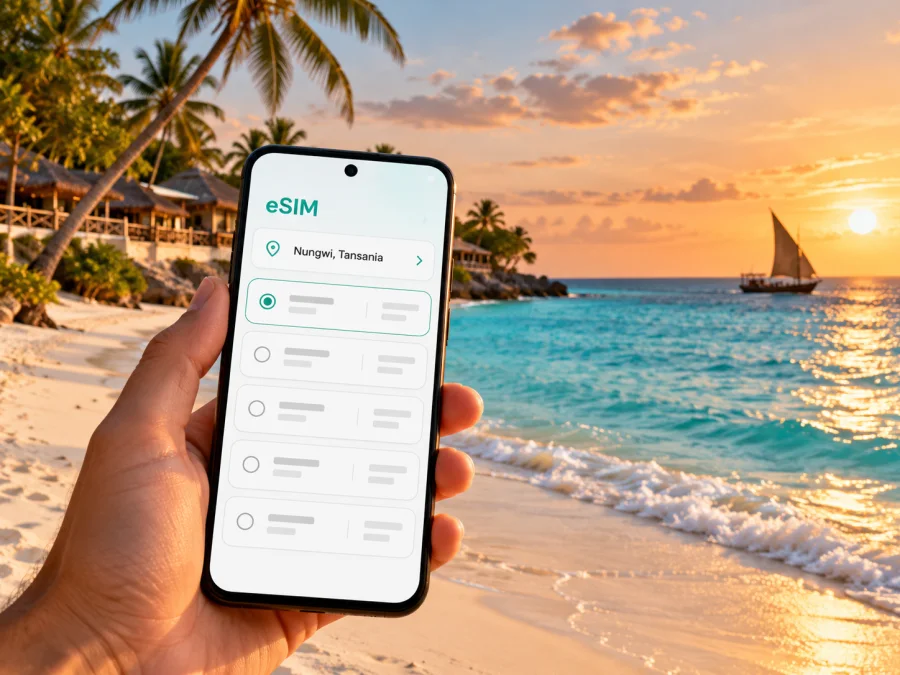 eSIM in Nungwi: Mobiles Internet auf Sansibar