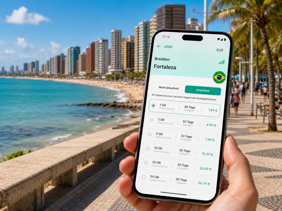 Fortaleza eSIM: mobiles Internet in Brasilien