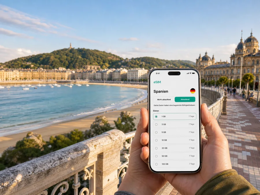 San Sebastian eSIM: mobiles Internet auf Reisen