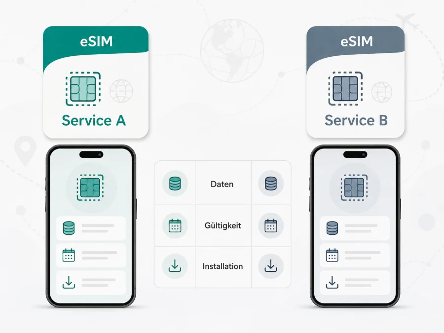 Kaspersky eSIM Store im Vergleich zu Nomad