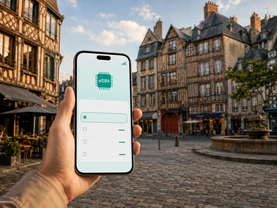 Rennes eSIM: Mobiles Internet für Frankreich