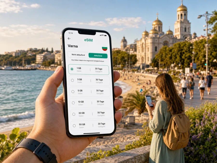 Varna eSIM: mobiles Internet für die Reise