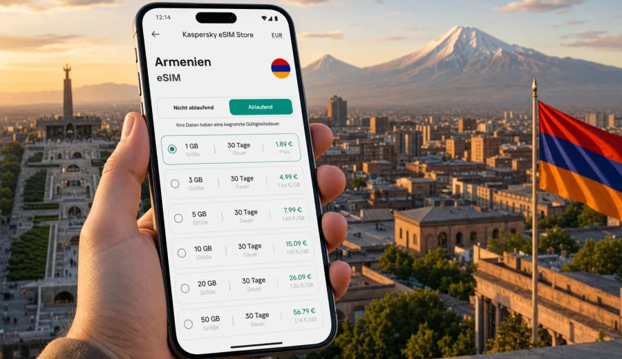 eSIM Armenien: mobiles Internet auf Reisen