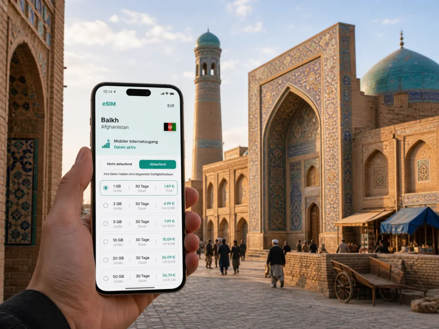 Balkh eSIM: mobiles Internet für die Reise