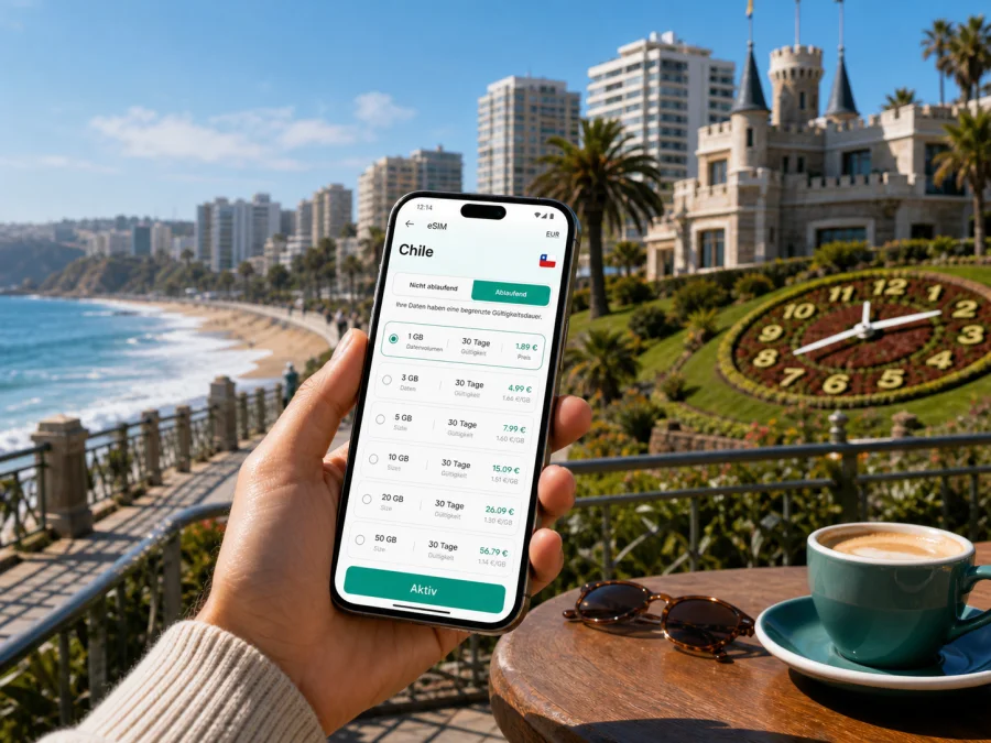 Vina del Mar eSIM: Internet für Chile-Reisen