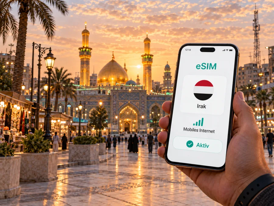 Kerbela eSIM: Mobiles Internet im Irak