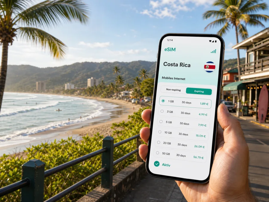 Jaco eSIM: mobiles Internet in Costa Rica