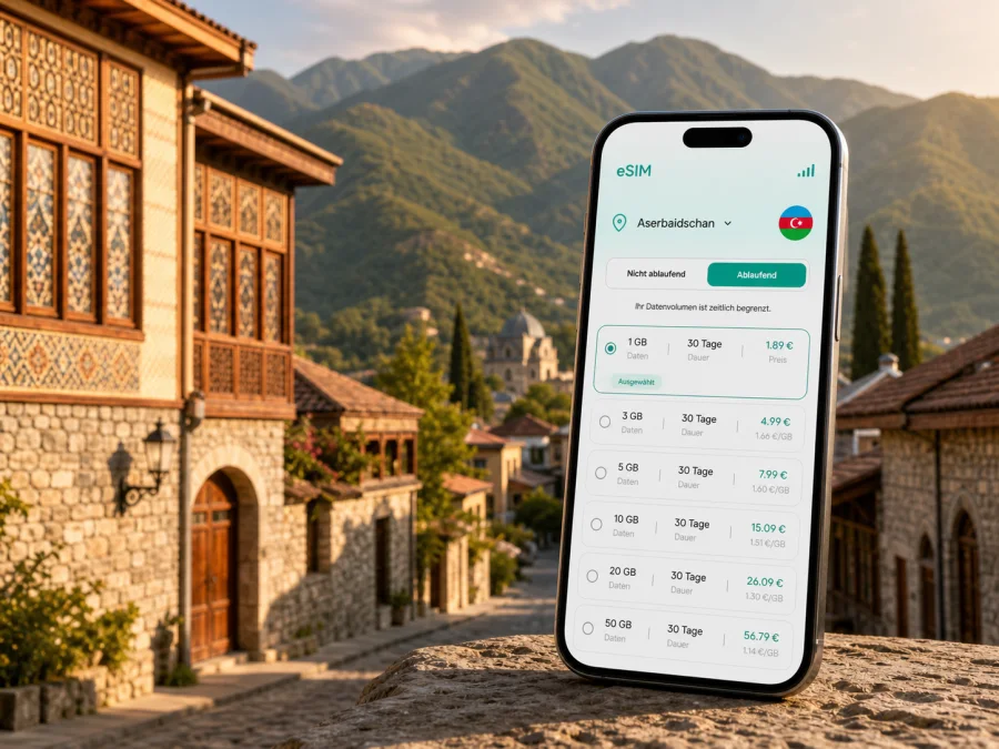 Sheki eSIM: mobiles Internet für Ihre Reise