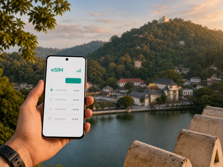 eSIM für Kandy: Mobiles Internet in Sri Lanka