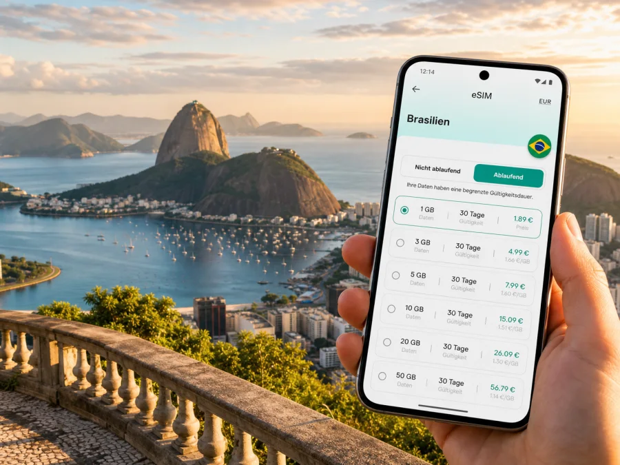 Rio de Janeiro eSIM: Internet für die Reise