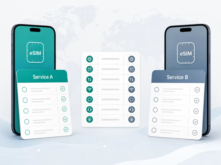 Kaspersky eSIM Store vs. Holafly: Vergleich