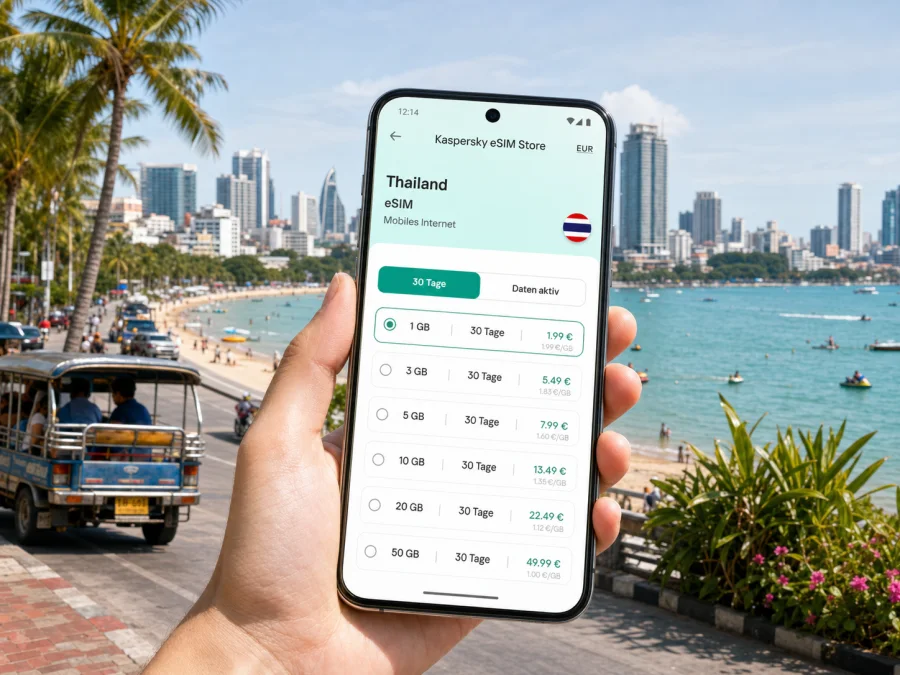 Pattaya eSIM: mobiles Internet für die Reise
