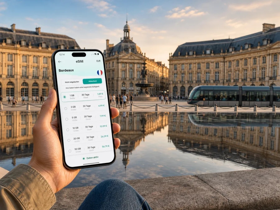 eSIM für Bordeaux: Internet in der Stadt