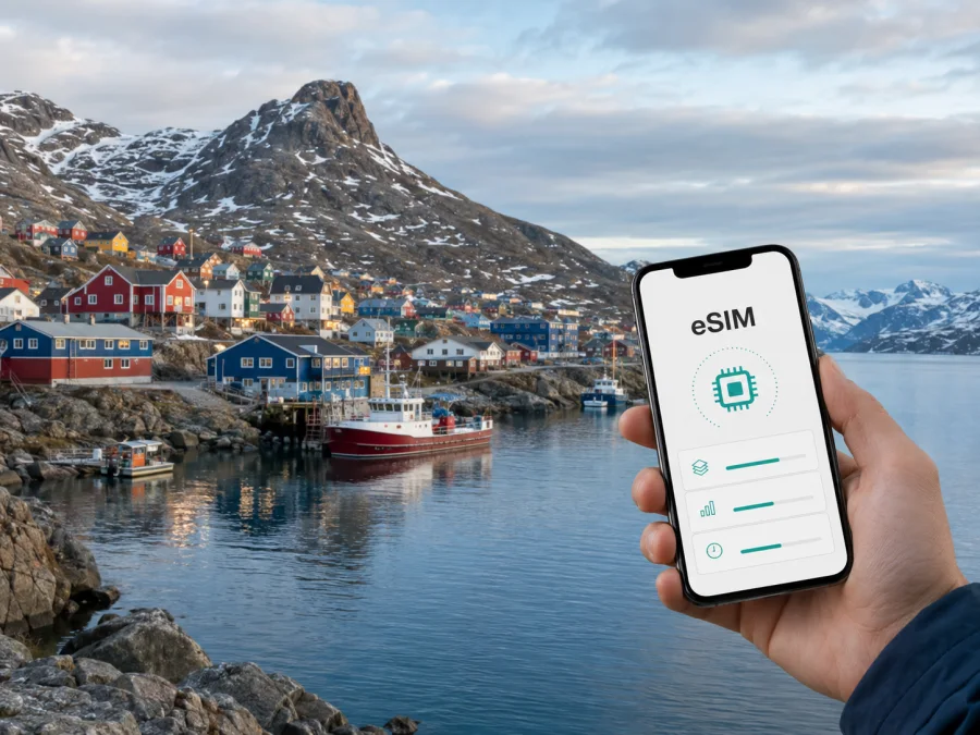 Sisimiut eSIM: Mobiles Internet in Grönland