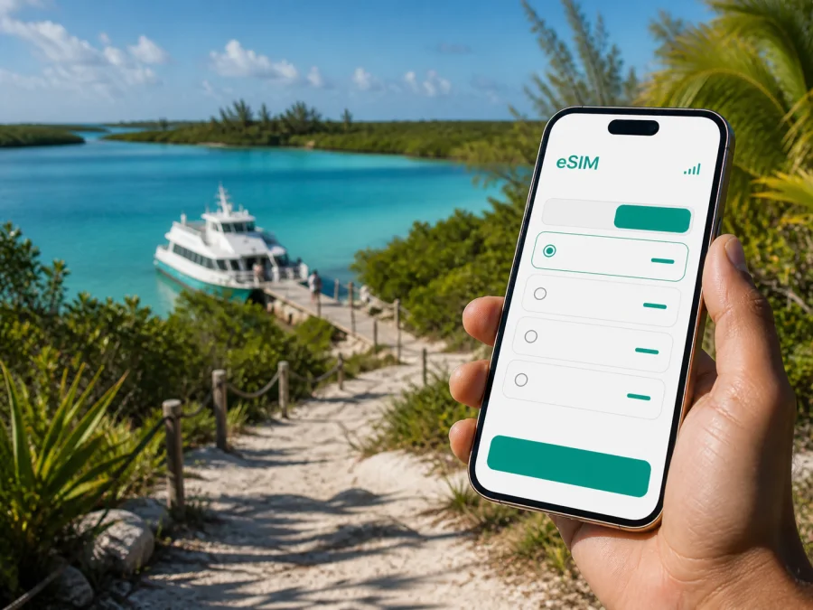 North Caicos eSIM: mobiles Internet auf der Reise